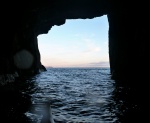 Inside the natural arch