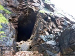 At the entrance to the cave