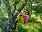 Gwen in a tree