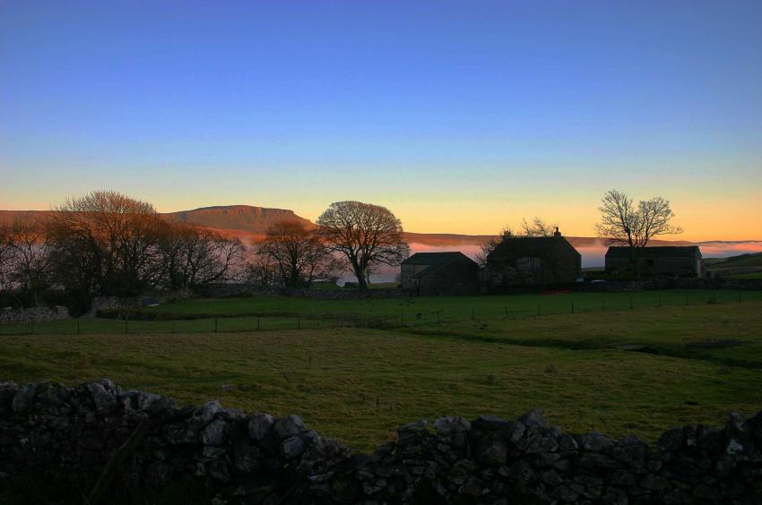 20051224-150714.jpg - Pen y Ghent and Selside Farm at sunset